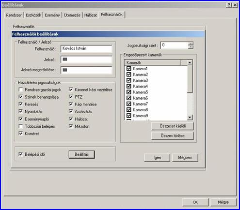 EuroVideo megfigyel� rendszer