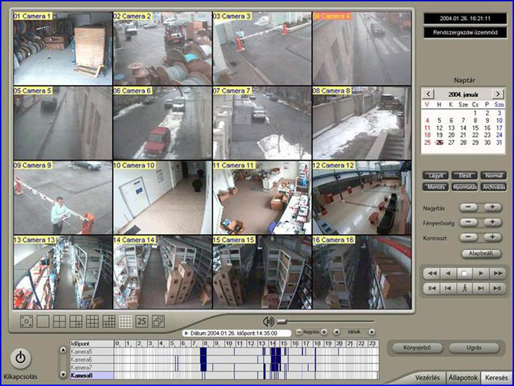 EuroVideo megfigyelő rendszer