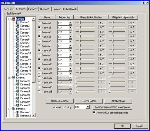 EuroVideo megfigyel� rendszer