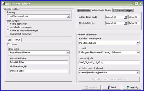 Kantech krtys belptet rendszer